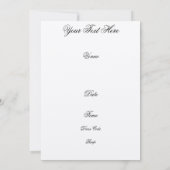 Invitation de Pink Sparkle Stiletto et Butterfly (Dos)