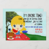 Invitation de pique-nique (Devant / Derrière)