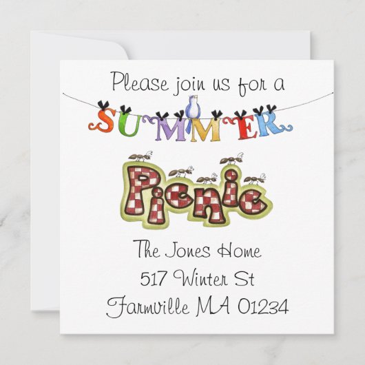 invitation de pique-nique (Devant)