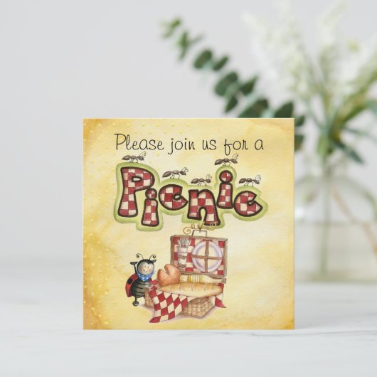 invitation de pique-nique (Debout devant)