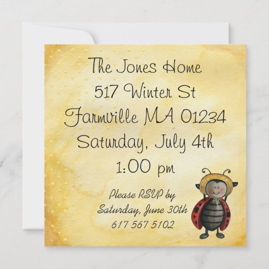 invitation de pique-nique (Dos)