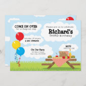 Invitation de pique-nique - Belle journée (Devant / Derrière)