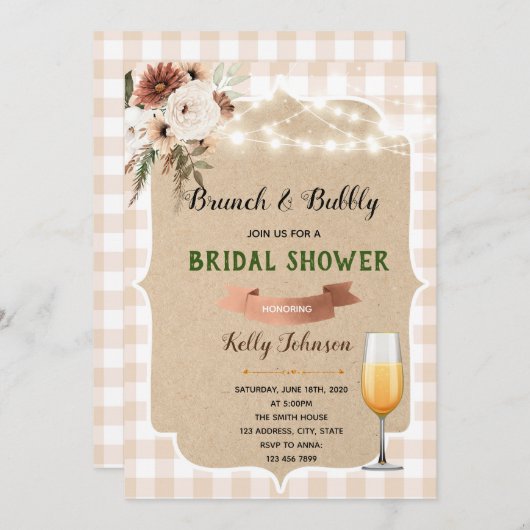 Invitation de pique-nique bulle (Devant / Derrière)