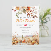 Invitation de pique-nique citrouille Fall (Debout devant)