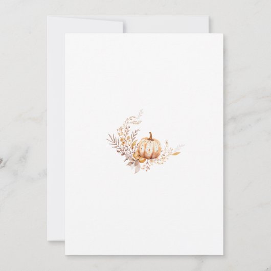 Invitation de pique-nique citrouille Fall (Dos)