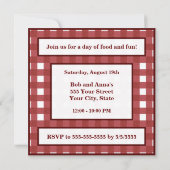 Invitation de pique-nique de BBQ de la Réunion de (Dos)