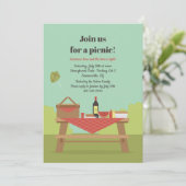 Invitation de pique-nique vintage (Debout devant)