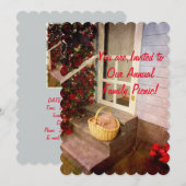 Invitation de pique-nique - votre coutume 5" x 7" (Devant / Derrière)