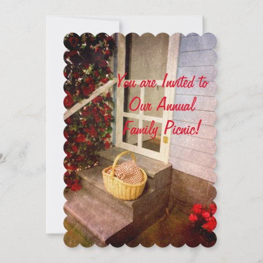 Invitation de pique-nique - votre coutume 5" x 7" (Devant)