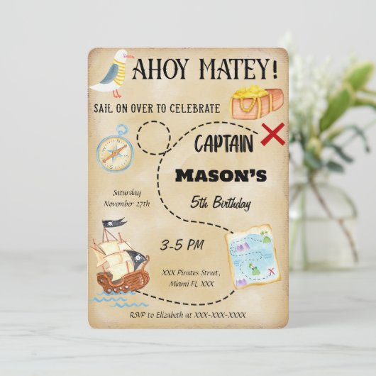 Invitation de pirate (Debout devant)