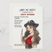 Invitation de pirate femme (Devant / Derrière)