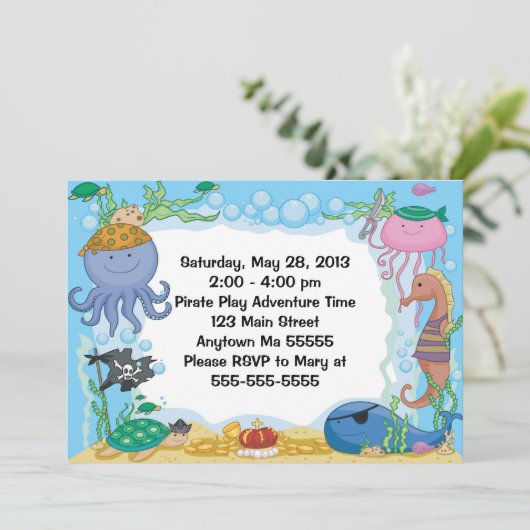 Invitation de Pirate Sea Creatures (Debout devant)