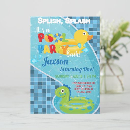 Invitation de piscine (Debout devant)