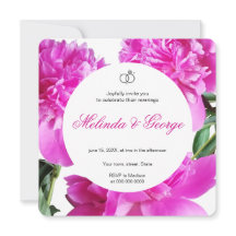 Invitation de pivoine. Invitation