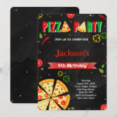 Invitation de pizza modifiable (Devant / Derrière)