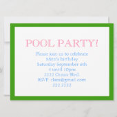 Invitation de plage (Dos)