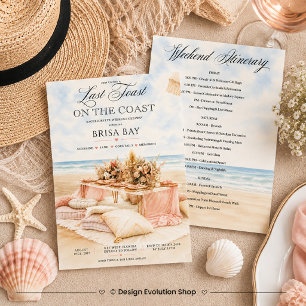 Invitation de plage côtière pour trinquer sur la c