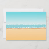 Invitation de plage d'anniversaire de plage de (Dos)