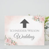 Invitation de plage florale à flèche directionnell (Debout devant)