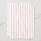 Invitation de plage Pink Stripe Fun in the sun (Dos)