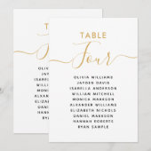 Invitation de plan de table élégant en or (Devant / Derrière)