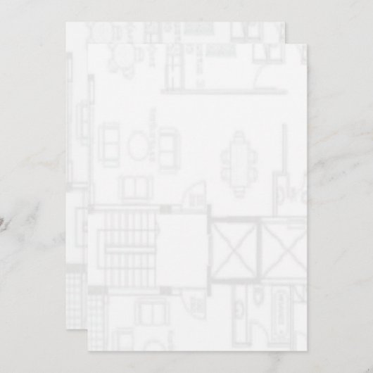 Invitation de plan d'étage (Devant / Derrière)