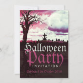 Invitation de Pleine lune d'Halloween (Devant)