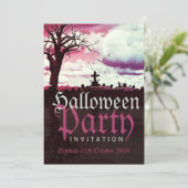 Invitation de Pleine lune d'Halloween (Debout devant)