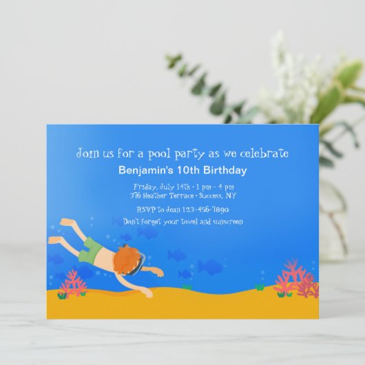 Invitation de plongée légère (Debout devant)