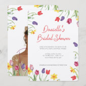Invitation de pluie nuptiale de pétale douce (Devant / Derrière)