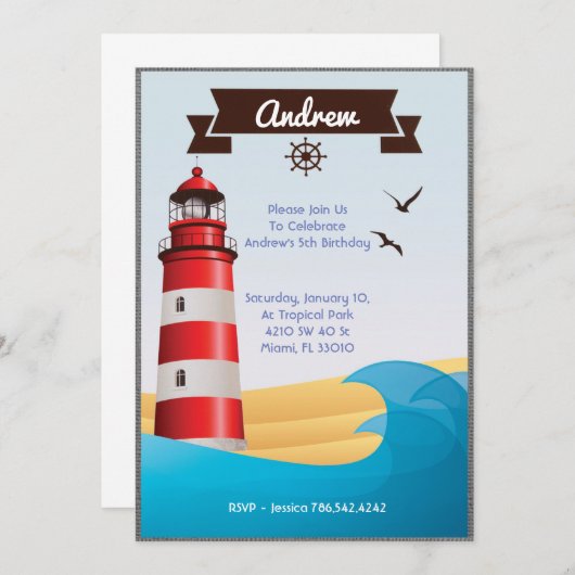 Invitation de point de phare (Devant / Derrière)