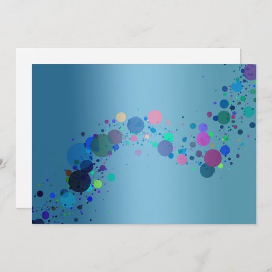 Invitation de points colorés (Devant / Derrière)