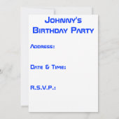 Invitation de poisson ange (Dos)