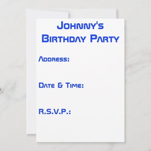 Invitation de poisson ange (Dos)