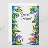 Invitation de poisson Cichlid Invitations de maria (Devant / Derrière)