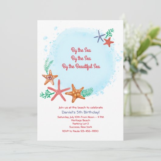 Invitation de poisson étoile (Debout devant)