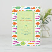 Invitation de poissons colorés (Debout devant)