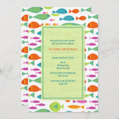 Invitation de poissons colorés (Devant / Derrière)