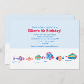 Invitation de poissons d'aquarelle (Devant / Derrière)