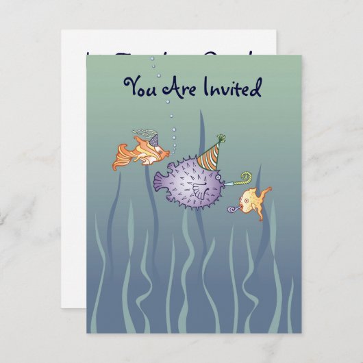 Invitation de poissons de fête (Devant / Derrière)