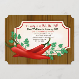 Invitation de poivrons de piment