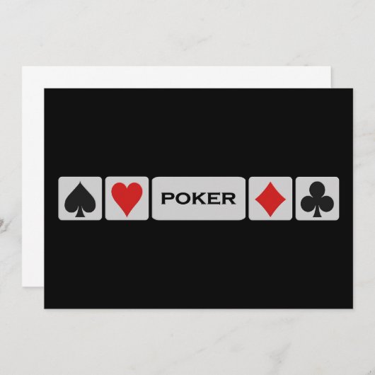 Invitation de poker (Devant / Derrière)