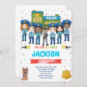 Invitation de police modifiable (Devant / Derrière)