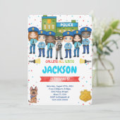 Invitation de police modifiable (Debout devant)