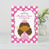 Invitation de Polka Dot Princess African American (Debout devant)