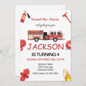 Invitation de pompier (Devant / Derrière)