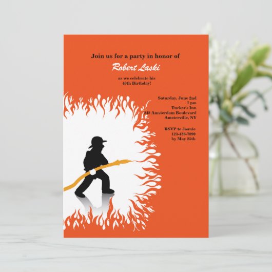 Invitation de pompier (Debout devant)