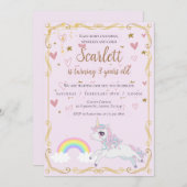 Invitation de Pony pour le 3ème anniversaire (Devant / Derrière)