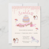 Invitation de Pony pour le 3ème anniversaire (Devant)