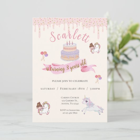 Invitation de Pony pour le 3ème anniversaire (Debout devant)